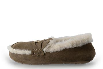 Manfield Pantoffels in maat 38 Beige, Kleding | Dames, Verzenden, Beige, Zo goed als nieuw, Pantoffels of Sloffen