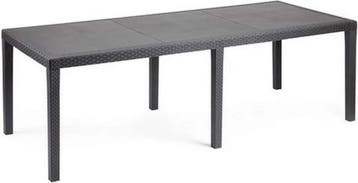 Queen outdoor eettafel met rotan effect - Antraciet - 220..., Verzenden, Nieuw