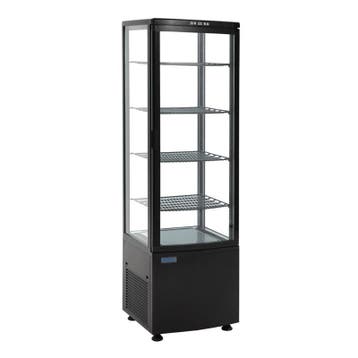Polar C-serie koelvitrine met gebogen glasdeur 235 liter zwa, Verzenden, Nieuw in verpakking, Koelen en Vriezen