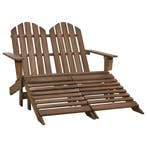 vidaXL Tuinstoel 2-zits Adirondack met voetenbank vurenhout, Verzenden, Nieuw, Hout