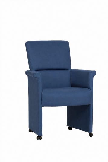 Eetkamerstoel Yfke - eetkamerstoelen - Blauw, Nieuw, Blauw, Stof