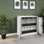 Archiefkast met 3 planken 90x40x90 cm - grijs, Verzenden, Nieuw