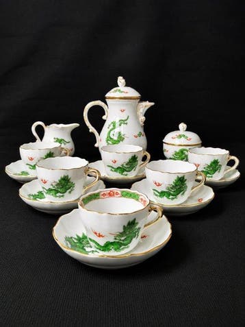 Meissen - DRAGON VERDE - servizio da maka 15 - In buone