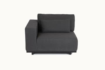 Flow. Lux loungebank sooty - 2-zitselement met armleuning, Ophalen of Verzenden, Nieuw
