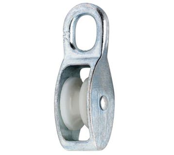 DX Katrol nylon wiel 14x65 mm verzinkt, Verzenden
