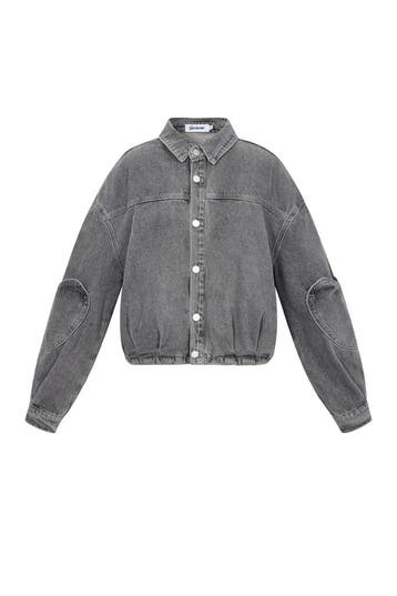 Het hartloze spijkerjack - Grijs / XS, Kleding | Dames, Verzenden, Nieuw