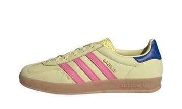 adidas Gazelle Indoor Powder Yellow Lucid Pink Royal (Women, Nieuw