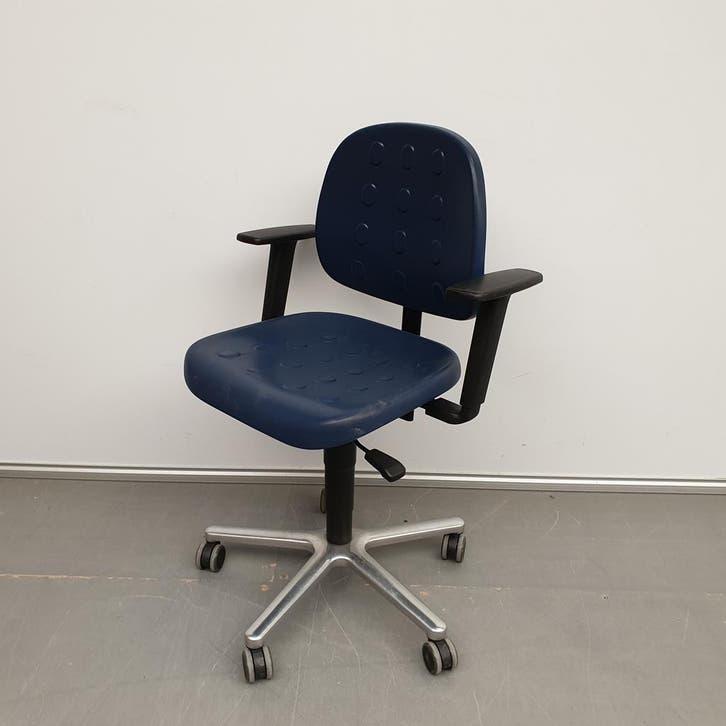Labkoo medische werkstoel - PU kunststof blauw - ihv 43-57 c, Huis en Inrichting, Bureaustoelen, Ophalen of Verzenden