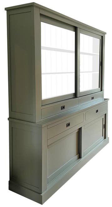 Buffetkast Engels groen - wit  Boskoop 180cm, Ophalen of Verzenden, Nieuw