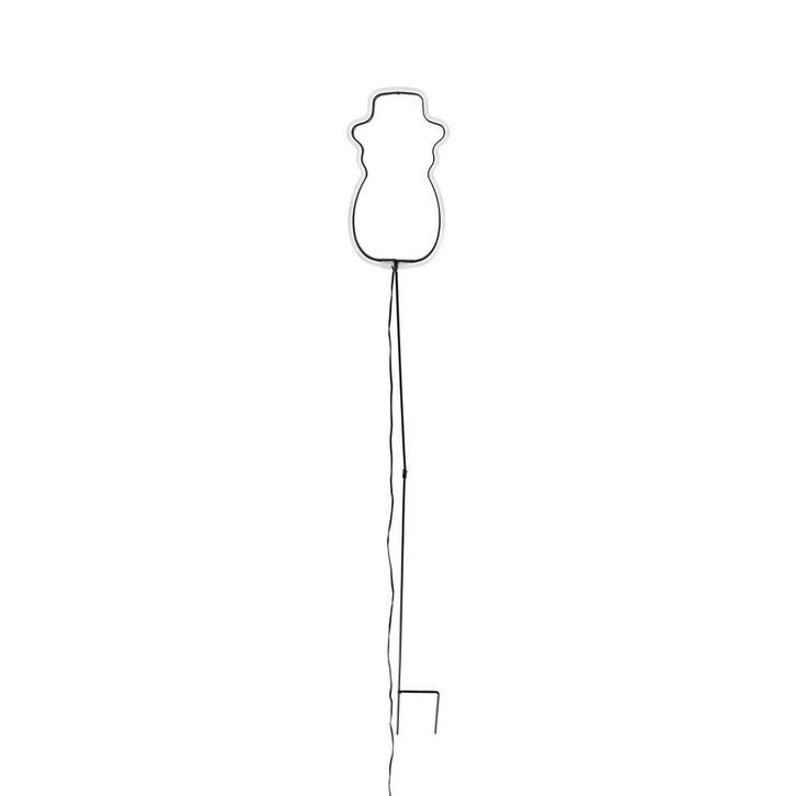 Kerst neon prikspot wit sneeuwpop incl. LED met timer IP44, Diversen, Kerst, Nieuw, Verzenden