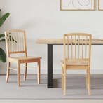 Eettafelstoelen 2 pcs Naturel 50 x 52,5 x 91 cm, Verzenden, Nieuw