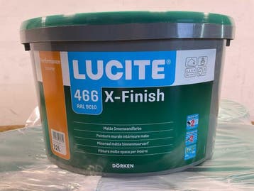 Veiling - 8x Matte muur- en plafondverf - 12 liter - wit RAL, Nieuw