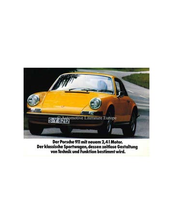 1972 PORSCHE 911 BROCHURE DUITS, Nieuw, Porsche, Author