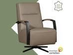 Leren draaifauteuil Award - Toledo Khaki (taupe/bruin) -, Nieuw, Ophalen of Verzenden, 50 tot 75 cm, Industrieel, Modern