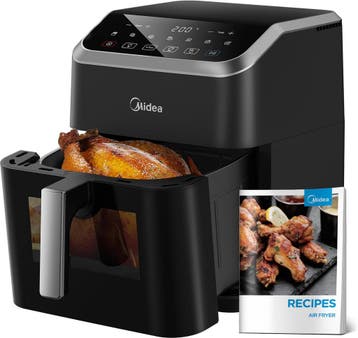 Midea Air fryer MF-CY70K - Hete lucht friteuse - 7L, Ophalen of Verzenden, Zo goed als nieuw, Midea