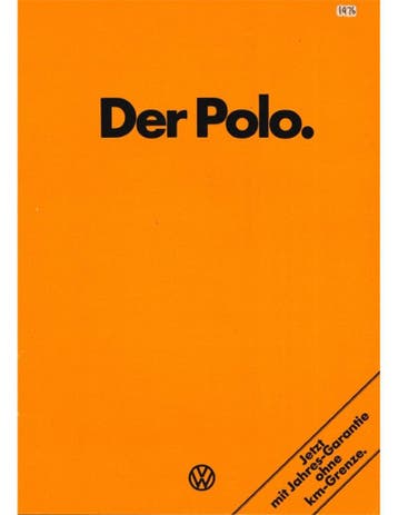 1976 VOLKSWAGEN POLO BROCHURE DUITS, Nieuw, Volkswagen, Author