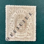 Luxemburg 1875 - Dienst : 20 cent wapenschild met perforatie, Gestempeld