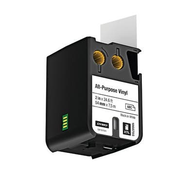 Dymo 1868755 XTL tape vinyl zwart op wit 54 mm (origineel), Computers en Software, Printerbenodigdheden, Verzenden, Nieuw, Printertape
