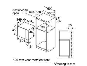 Siemens BE555LMB1 - Magnetron - 25 liter - Grill -, Witgoed en Apparatuur, Verzenden, Zo goed als nieuw