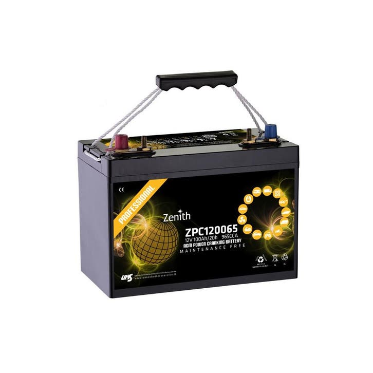 Zenith AGM High Crancking Rate accu | ZPC120065 | 12V 100Ah, Auto-onderdelen, Accu's en Toebehoren, Ophalen of Verzenden