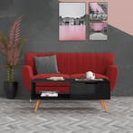 vidaXL Salontafel 100x49,5x43 cm bewerkt hout hoogglans, Huis en Inrichting, Tafels | Salontafels, Minder dan 50 cm, 100 tot 150 cm