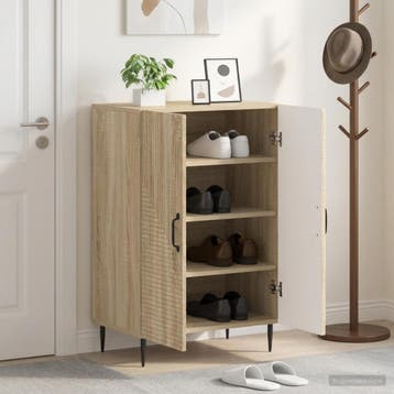 vidaXL Schoenenkast HAARLEM 59,5 x 39,5 x 89,5 cm Bewerkt, Verzenden, Nieuw