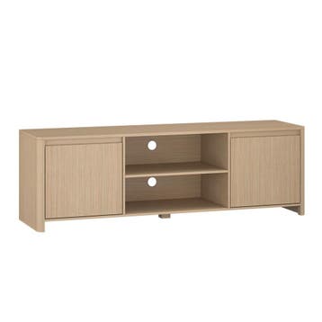 TV meubel Takranmaa tv lowboard 150x40x50 cm eikenkleurig [e, Huis en Inrichting, Verzenden, Nieuw