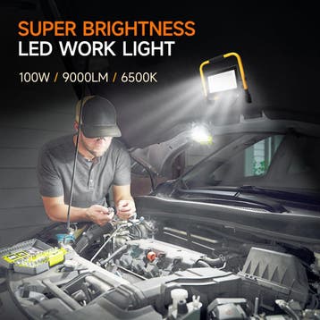 Bouwlamp LED - Werklamp - IP65 - 100W - Aigostar, Huis en Inrichting, Verzenden, Zo goed als nieuw