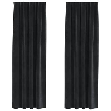 Luxe fluweel gordijnen 2st | 40% Korting, Ophalen of Verzenden, Zo goed als nieuw, Zwart
