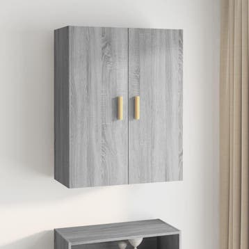 vidaXL Bovenkast 69,5x34x90 cm grijs sonoma eikenkleurig, Verzenden, Nieuw, 50 tot 100 cm, Minder dan 100 cm