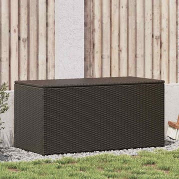 vidaXL Tuinbox 100x50x50 cm poly rattan bruin, Verzenden, Nieuw