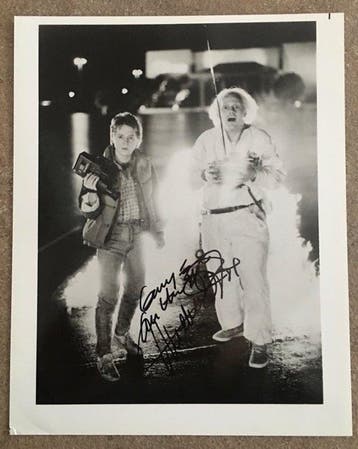 Back to the Future - - Film rekwisiet Gesigneerd door, Nieuw