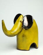 Urszula Despet - Beeldje - Yellow Elephant - Keramiek