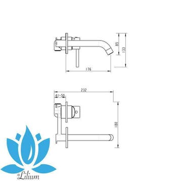 Best Price: zwarte inbouwkraan geheel compleet Lilium Rond, Doe-het-zelf en Verbouw, Sanitair, Verzenden, Nieuw, Kraan