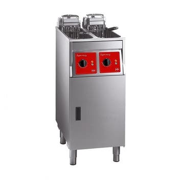 Friteuse | Dubbele tank | Kast | RVS | 22kW | 17-20,5 L, Verzenden, Nieuw in verpakking