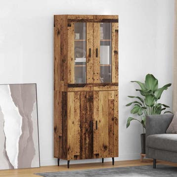 vidaXL buffetkast 2 pcs Oud Hout Bewerkt hout, Huis en Inrichting, Kasten | Buffetkasten, Minder dan 50 cm, Verzenden, Nieuw, Minder dan 100 cm
