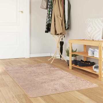 vidaXL Vloerkleedloper MARSA Zand 100 x 200 cm Polyester en, Verzenden, Nieuw, Geel