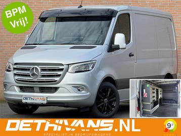 Zakelijke Lease |  Mercedes-Benz Sprinter 314CDI 143PK 9G-Tr, Automaat, Stof, Gebruikt, Zwart