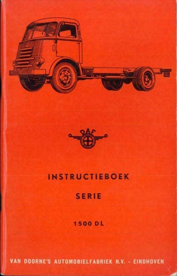 1955 DAF SERIE 1500 DL instructieboekje Nederlands, Verzenden