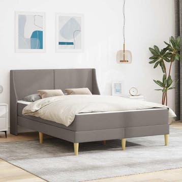 vidaXL Bedframe met matras 2 st Verwijderbare hoes, Verzenden, Nieuw, Stof