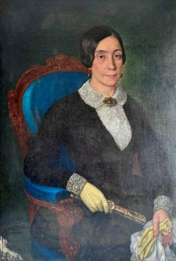 José Vallespín y Aibar (XIX) - Retrato de dama, Antiek en Kunst, Kunst | Schilderijen | Klassiek