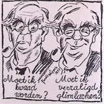 Man kiest emotie op spotprent (lijst optie, Lithos), Antiek en Kunst, Verzenden