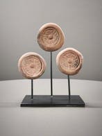Sunga-dynastie Terracotta Drie Shunga-votieve medailles -