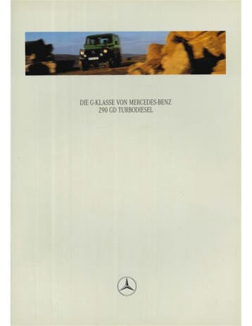 1998 MERCEDES BENZ G KLASSE BROCHURE DUITS, Nieuw, Author
