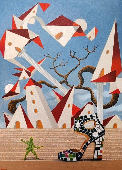 Paco Guzmán - Tacones y rebelión - No Reserve, Antiek en Kunst, Kunst | Schilderijen | Modern