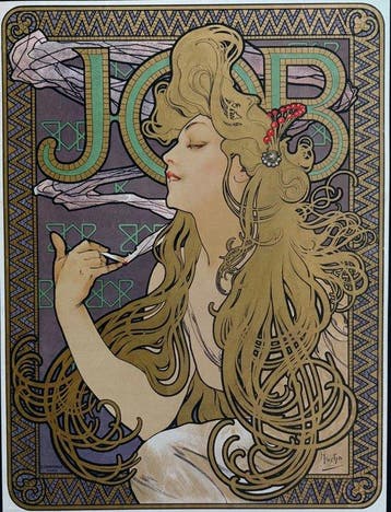 Alphonse Marie Mucha - “Advertising poster: Job, 1896”.