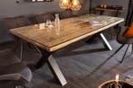 Massief houten eettafel BARRACUDA 220cm naturel teakhout, Ophalen of Verzenden, Nieuw
