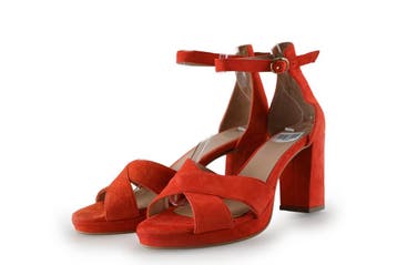 Manfield Sandalen in maat 38 Rood, Verzenden, Sandalen of Muiltjes, Zo goed als nieuw, Manfield