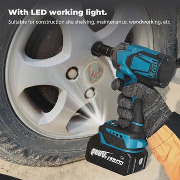 Krachtige 1200Nm Brushless Accu-slagmoersleutel 1/2" met LED, Verzenden, Nieuw