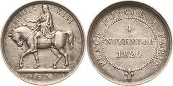 Zilver medaille 1829 Frankreich Karl X 1824-1830, Verzenden